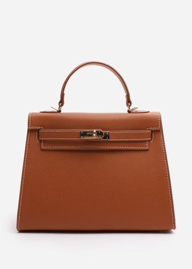 Where's That From Lluvia Tan Mini Top Handle Tote Bag