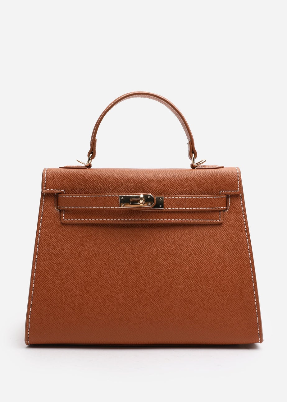 Where's That From Lluvia Tan Mini Top Handle Tote Bag