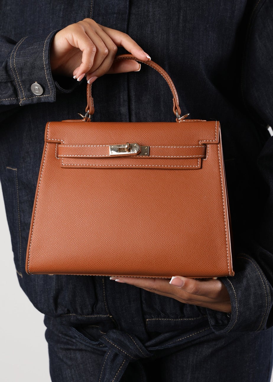Where's That From Lluvia Tan Mini Top Handle Tote Bag