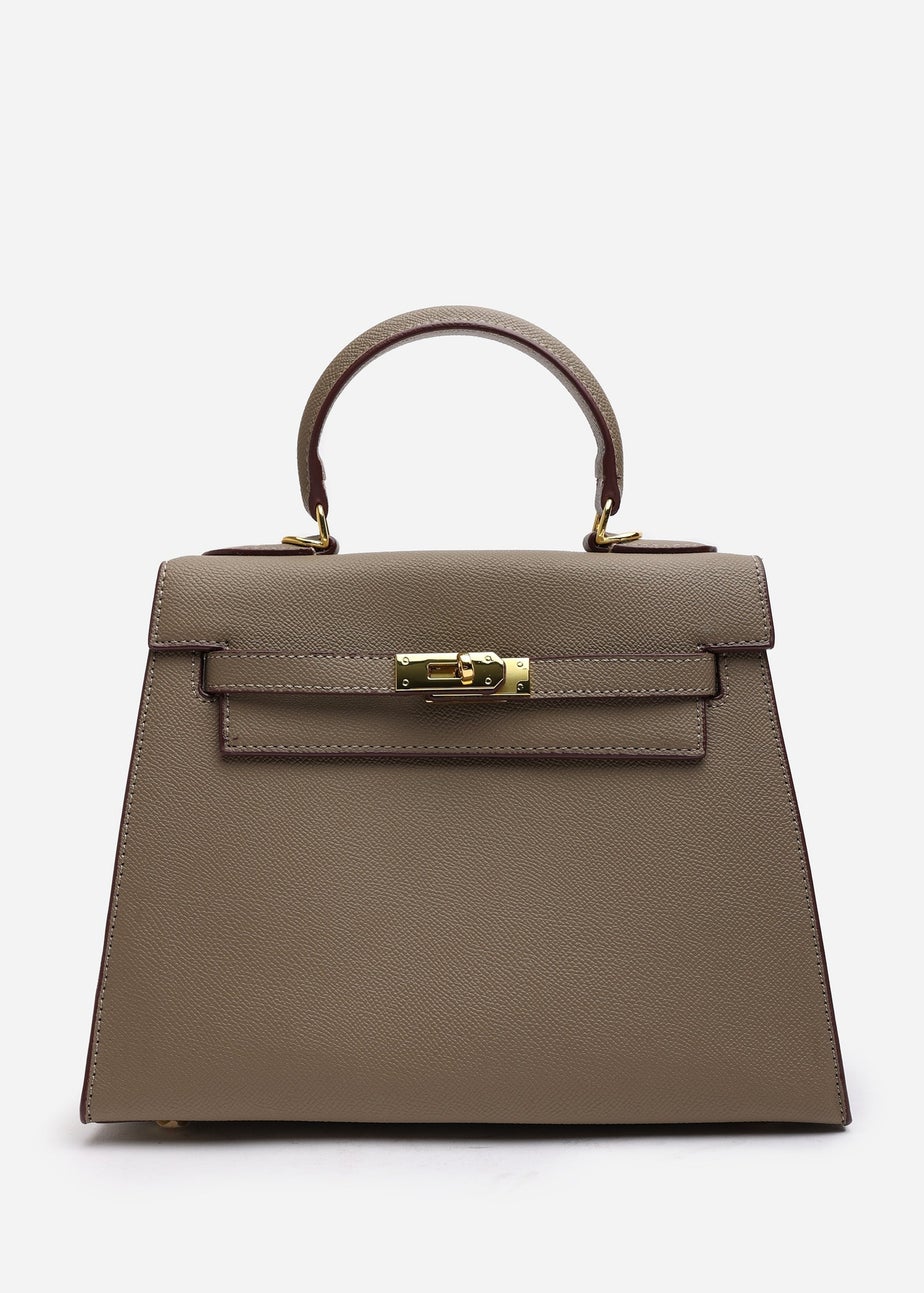 Where's That From Lluvia Taupe Mini Top Handle Tote Bag