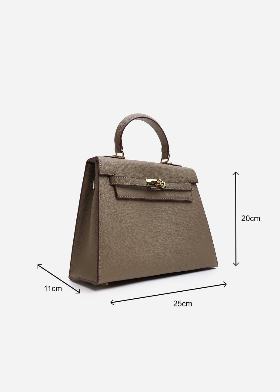 Where's That From Lluvia Taupe Mini Top Handle Tote Bag