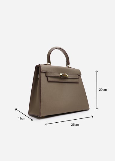 Where's That From Lluvia Taupe Mini Top Handle Tote Bag