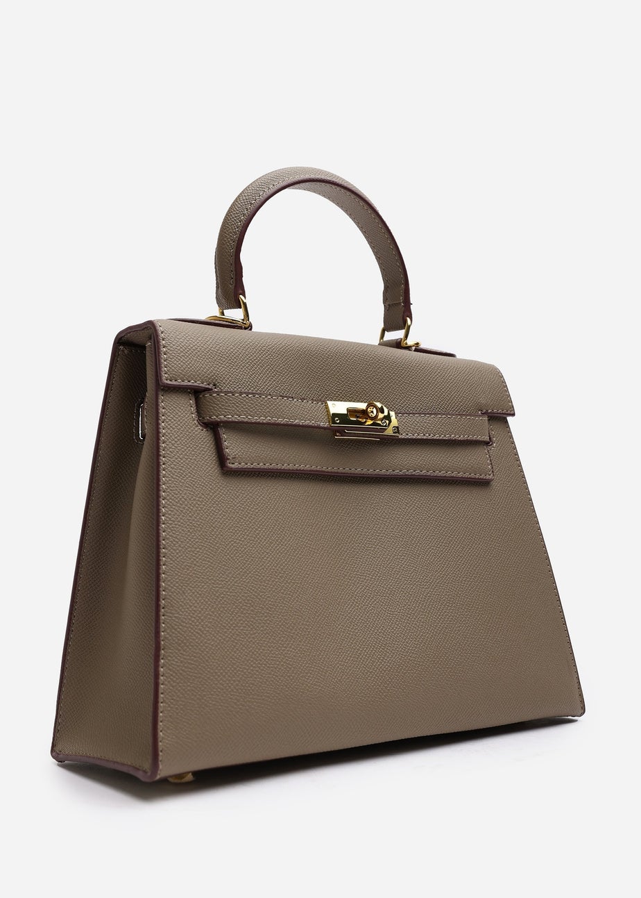 Where's That From Lluvia Taupe Mini Top Handle Tote Bag