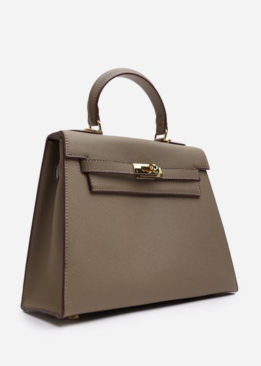 Where's That From Lluvia Taupe Mini Top Handle Tote Bag