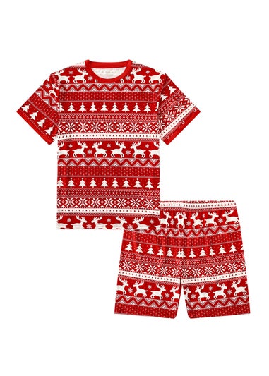 My Christmas Pyjamas Red Nativity Two-Piece Short Matching Pyjama Set