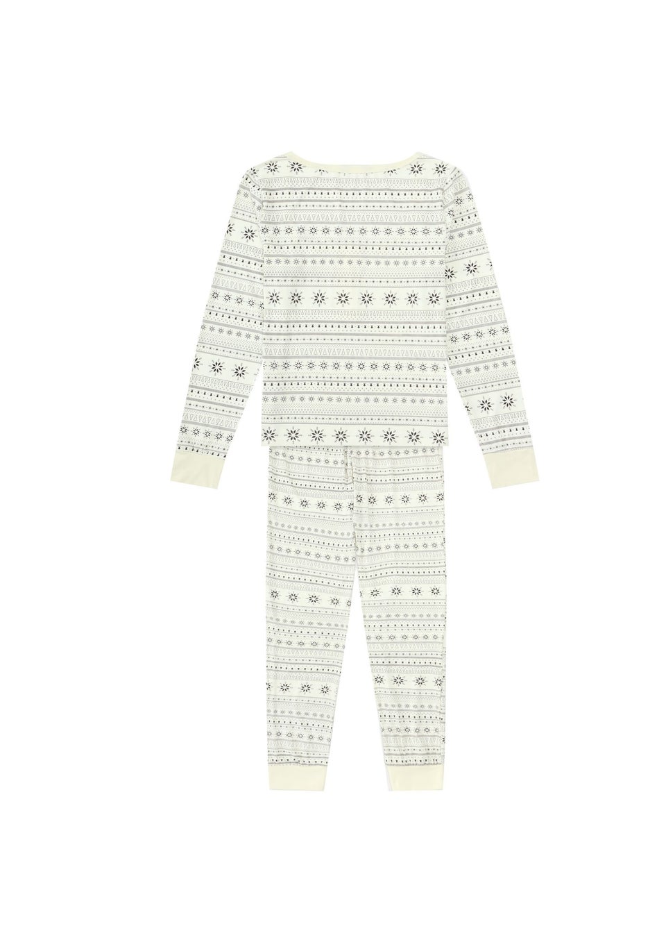 My Christmas Pyjamas Cream Snow White Two-Piece Long Matching Pyjama Set