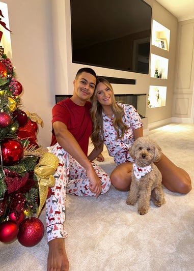 My Christmas Pyjamas White Christmas Kisses Two-Piece Short Matching Pyjama Set