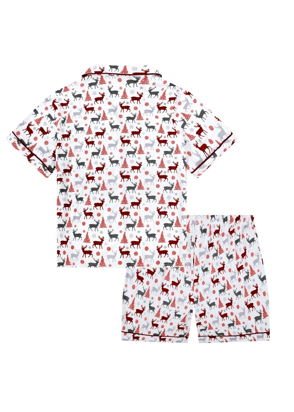 My Christmas Pyjamas White Christmas Kisses Two-Piece Short Matching Pyjama Set