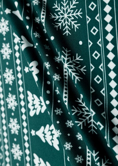 My Christmas Pyjamas Green Yuletide Two-Piece Long Matching Pyjama Set