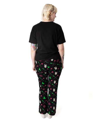Vanilla Underground Wicked Adults Logo Long Leg Black PJs