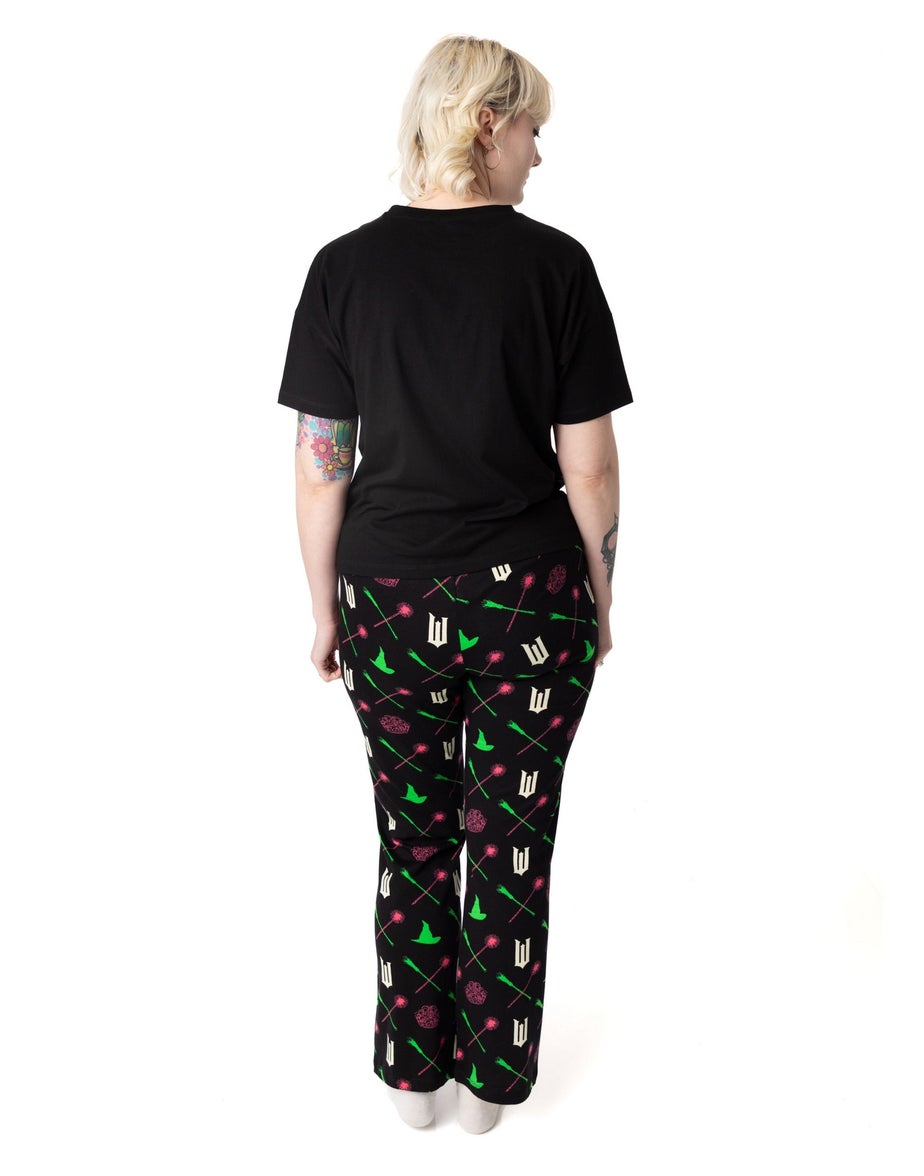 Vanilla Underground Wicked Adults Logo Long Leg Black PJs