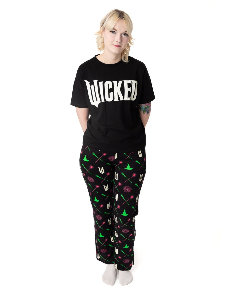 Vanilla Underground Wicked Adults Logo Long Leg Black PJs