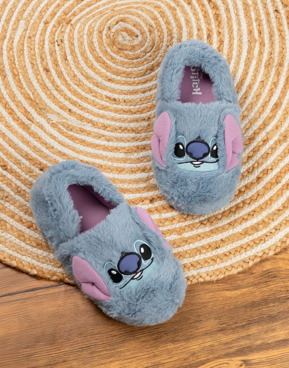 Vanilla Underground Disney Lilo & Stitch Kids Blue Loafer Slippers (Older 12-5)