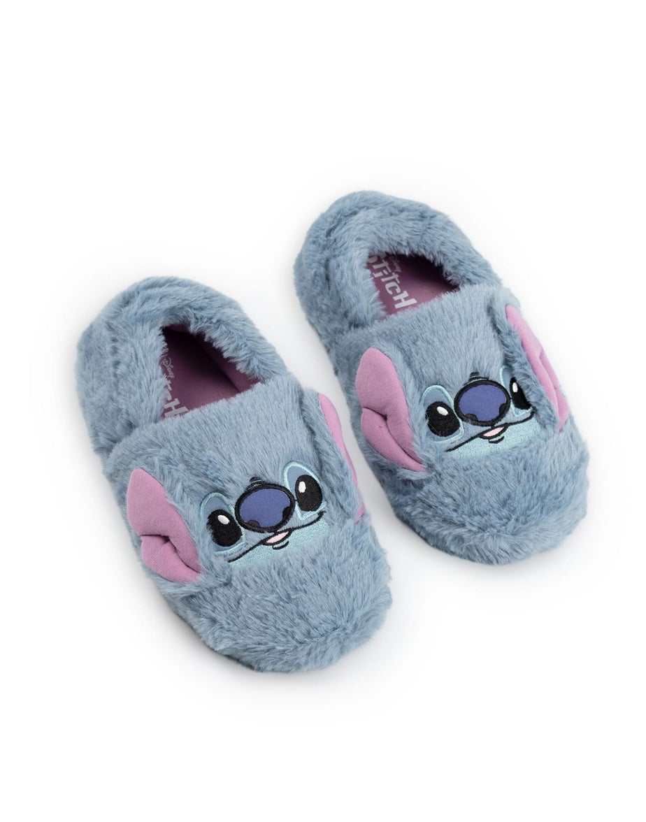 Vanilla Underground Disney Lilo & Stitch Kids Blue Loafer Slippers (Older 12-5)