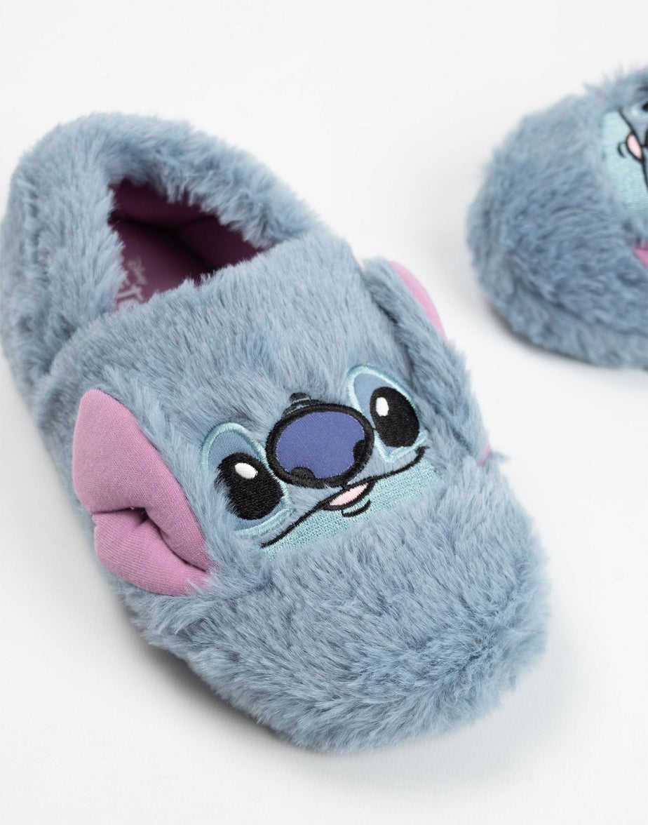Vanilla Underground Disney Lilo & Stitch Kids Blue Loafer Slippers (Older 12-5)