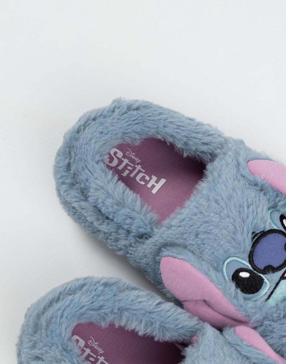 Vanilla Underground Disney Lilo & Stitch Kids Blue Loafer Slippers (Older 12-5)