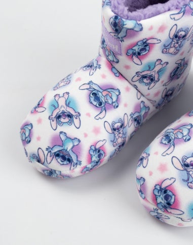 Vanilla Underground Disney Lilo & Stitch Kids White/Purple Slipper Boots (Older 12-5)
