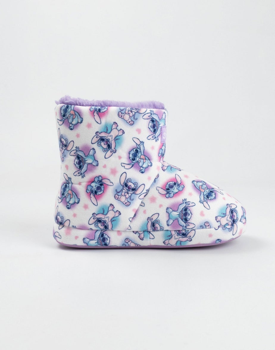 Vanilla Underground Disney Lilo & Stitch Kids White/Purple Slipper Boots (Older 12-5)