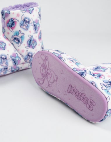 Vanilla Underground Disney Lilo & Stitch Kids White/Purple Slipper Boots (Older 12-5)
