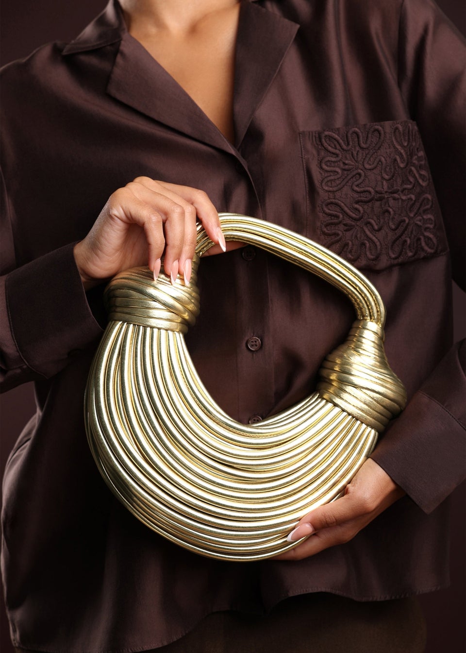 Where’s That From Blossom Gold Metallic Shoulder Bag