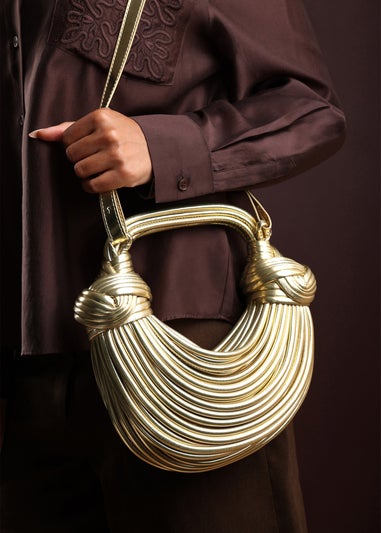 Where’s That From Blossom Gold Metallic Shoulder Bag