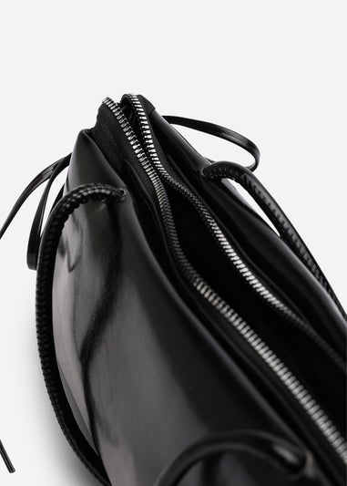 Where’s That From Bay Black Patent Shoulder Bag