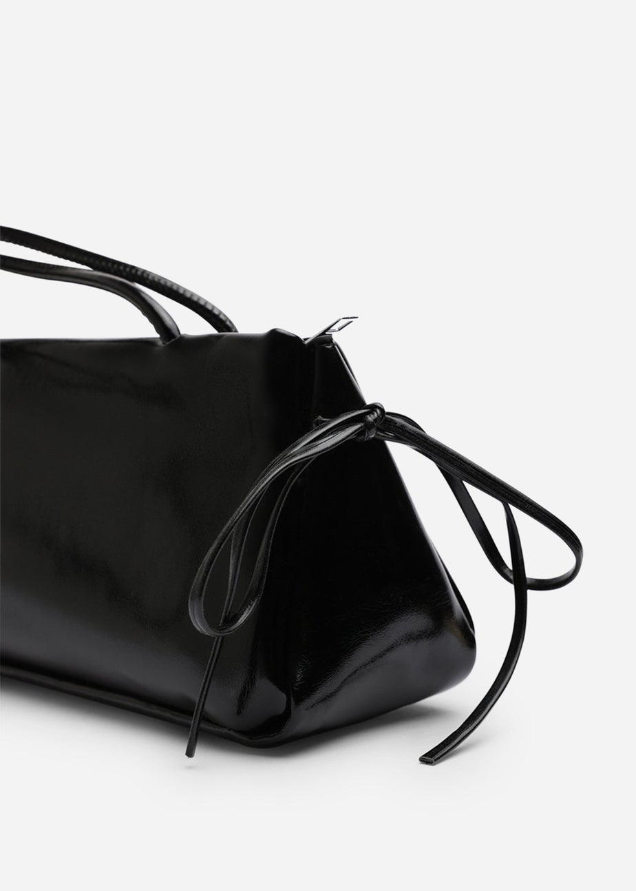 Where’s That From Bay Black Patent Shoulder Bag