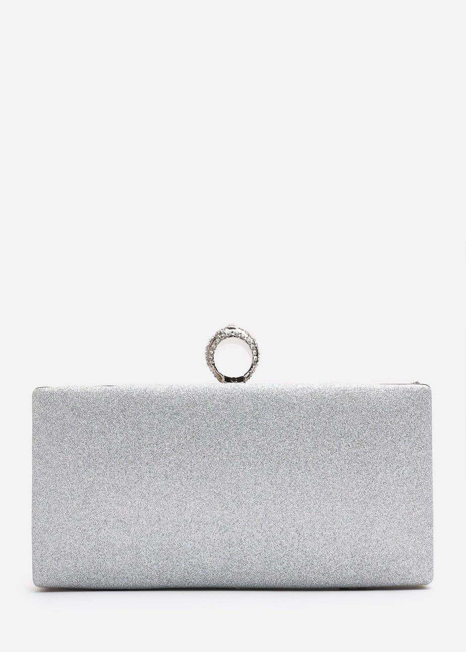 Where’s That From Reve Silver Crystal Clutch Bag