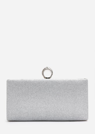 Where’s That From Reve Silver Crystal Clutch Bag