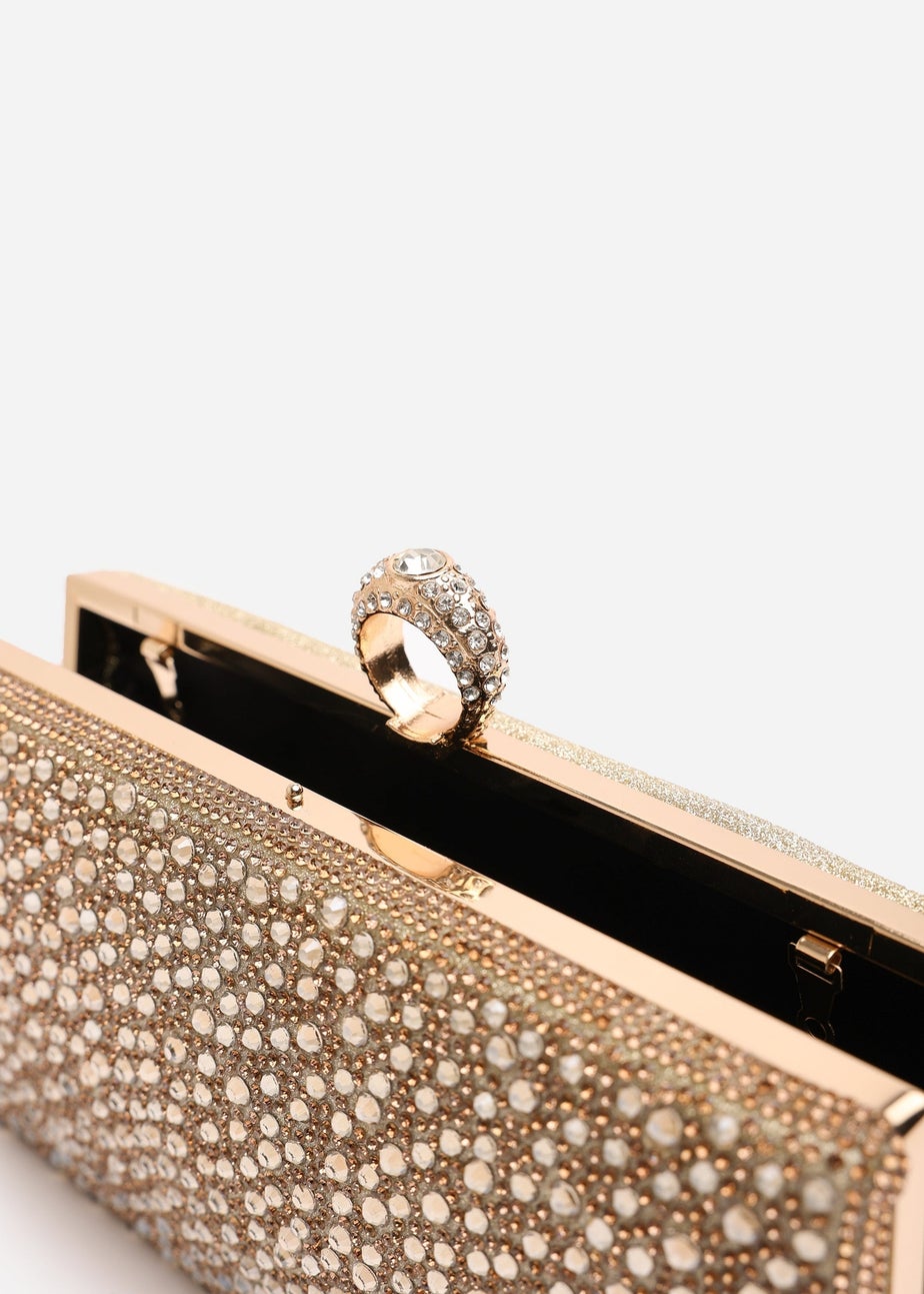 Where’s That From Reve Gold Crystal Clutch Bag