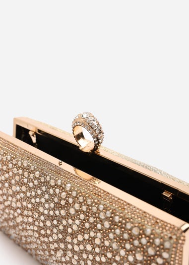 Where’s That From Reve Gold Crystal Clutch Bag