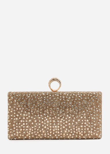 Where’s That From Reve Gold Crystal Clutch Bag