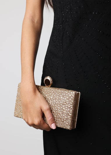 Where’s That From Reve Gold Crystal Clutch Bag