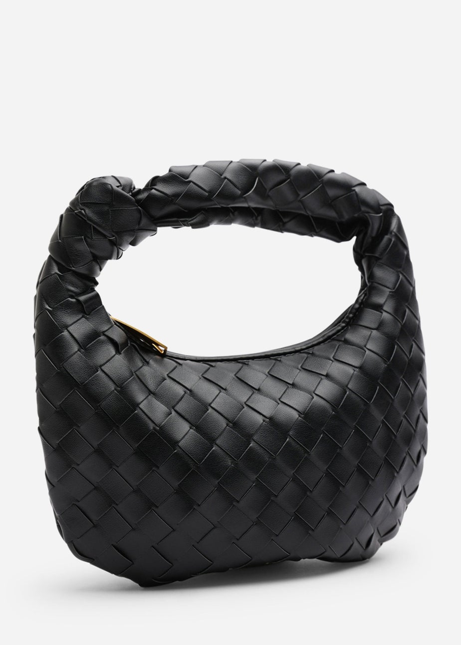 Where’s That From Aura Black Classic Woven Hobo Bag