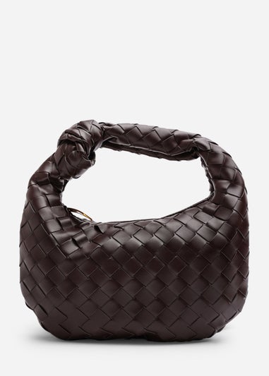Where’s That From Aura Dark Brown Classic Woven Hobo Bag