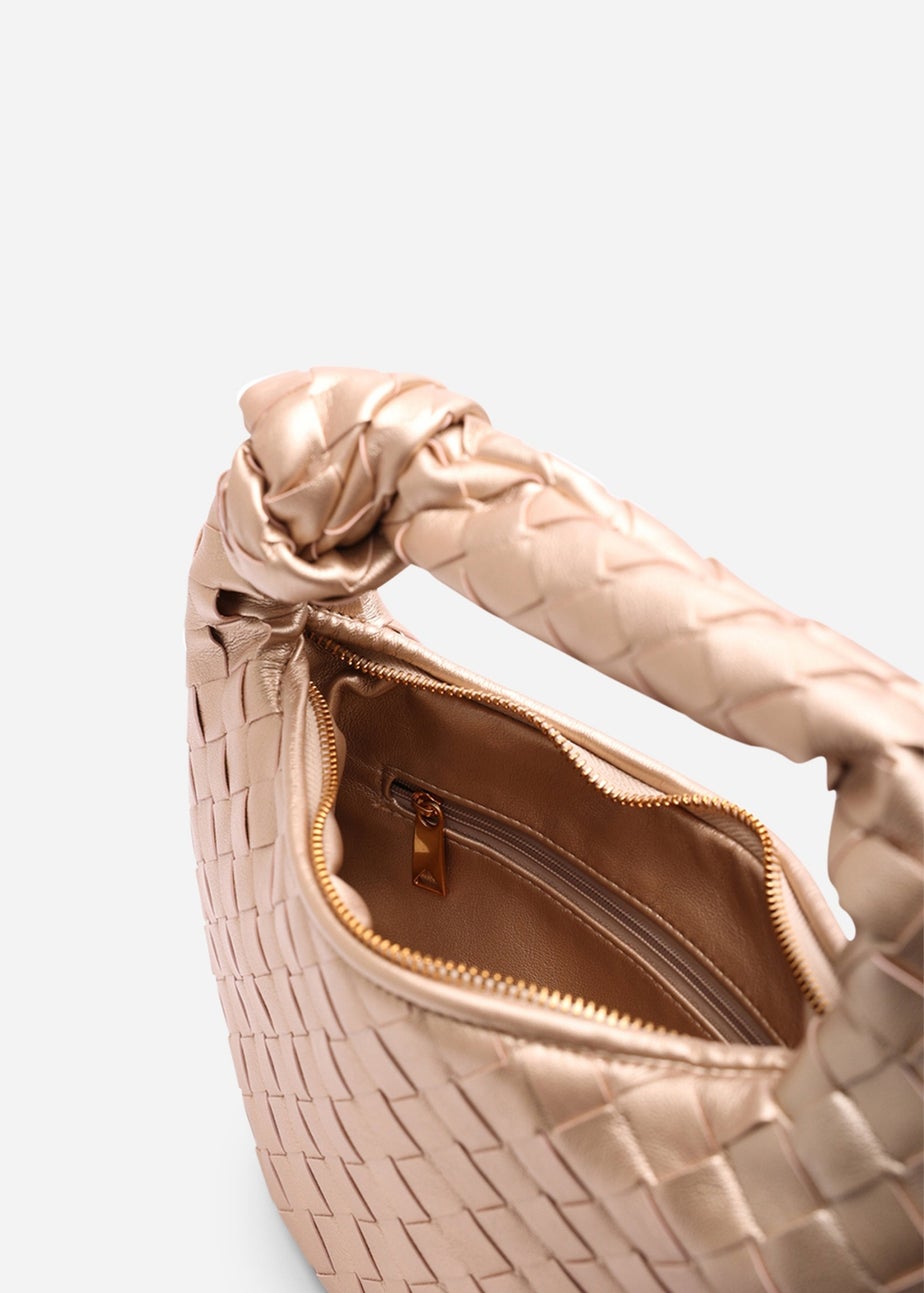 Where’s That From Aura Gold Classic Woven Hobo Bag