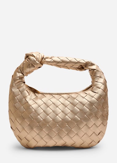 Where’s That From Aura Gold Classic Woven Hobo Bag