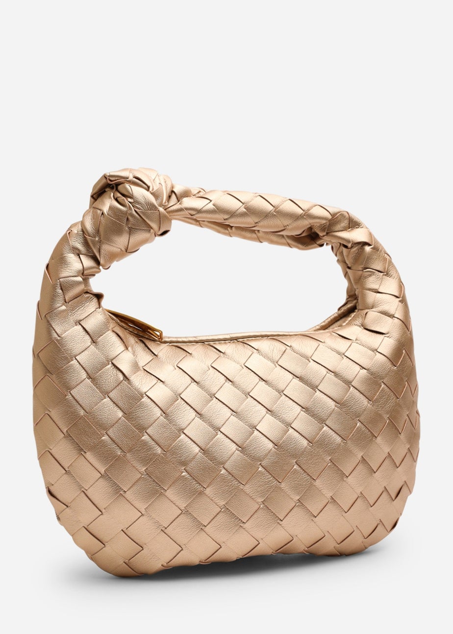 Where’s That From Aura Gold Classic Woven Hobo Bag