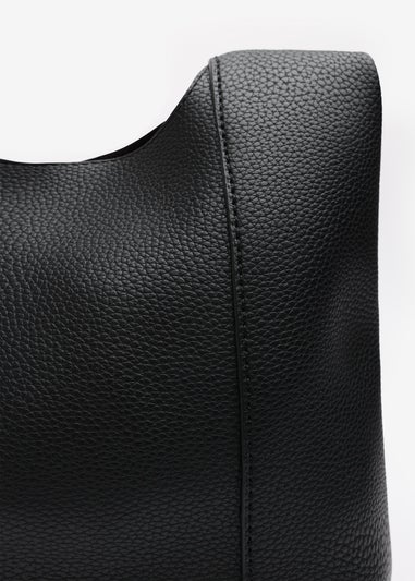 Where’s That From Blush Black Luxury Shoulder Tote Bag