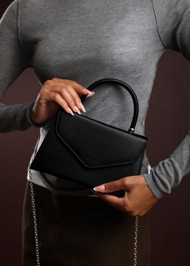 Where’s That From Marina Black Structured Shoulder Bag