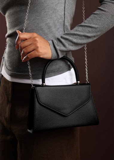 Where’s That From Marina Black Structured Shoulder Bag