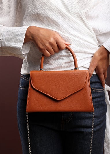 Where’s That From Marina Dark Brown Structured Shoulder Bag