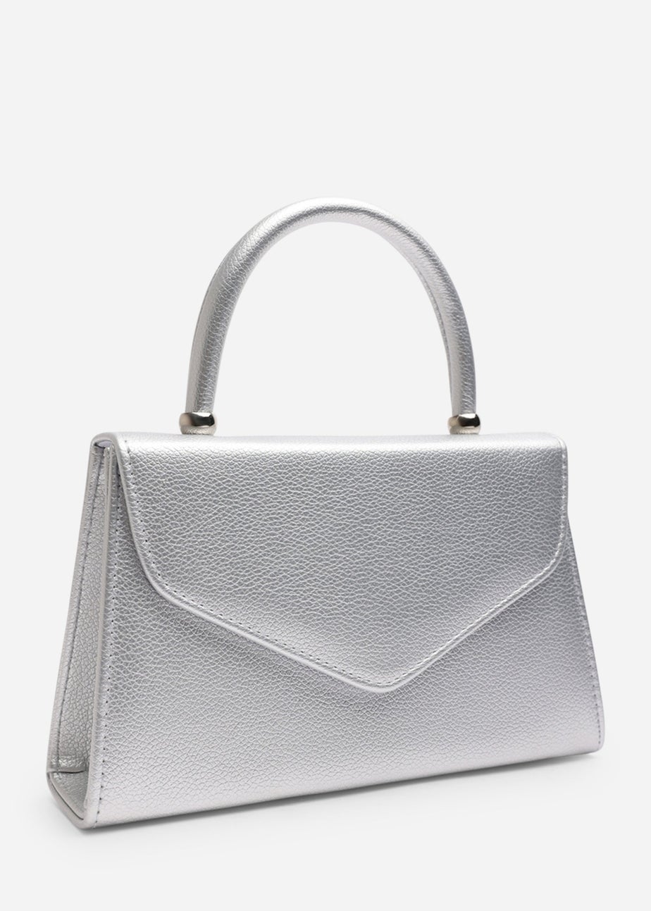 Where’s That From Marina Silver Structured Shoulder Bag