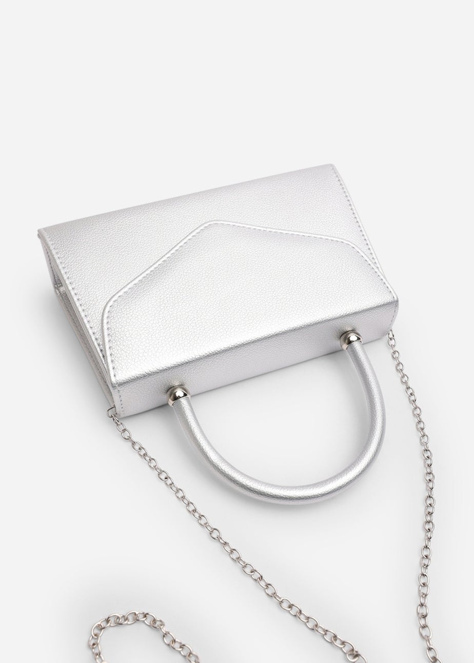 Where’s That From Marina Silver Structured Shoulder Bag