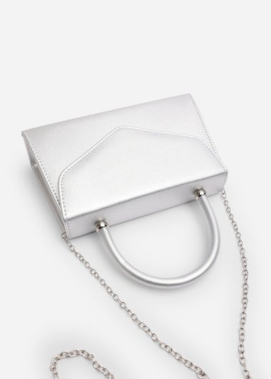 Where’s That From Marina Silver Structured Shoulder Bag