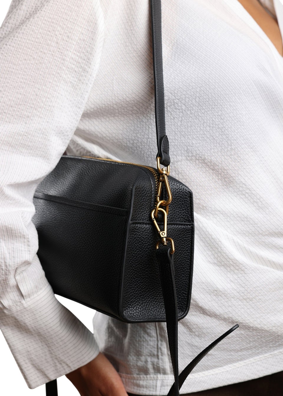 Where’s That From Dune Black PU Mini Shoulder Bag