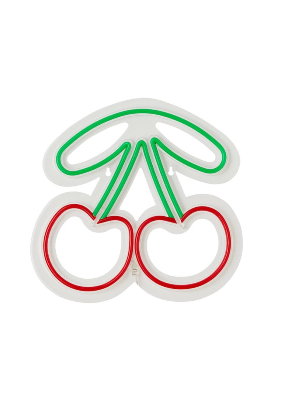 ValueLights Neon Red Cherry Wall Light Integrated LED Novelty Light