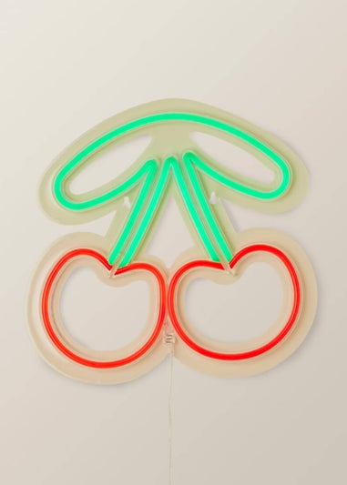 ValueLights Neon Red Cherry Wall Light Integrated LED Novelty Light