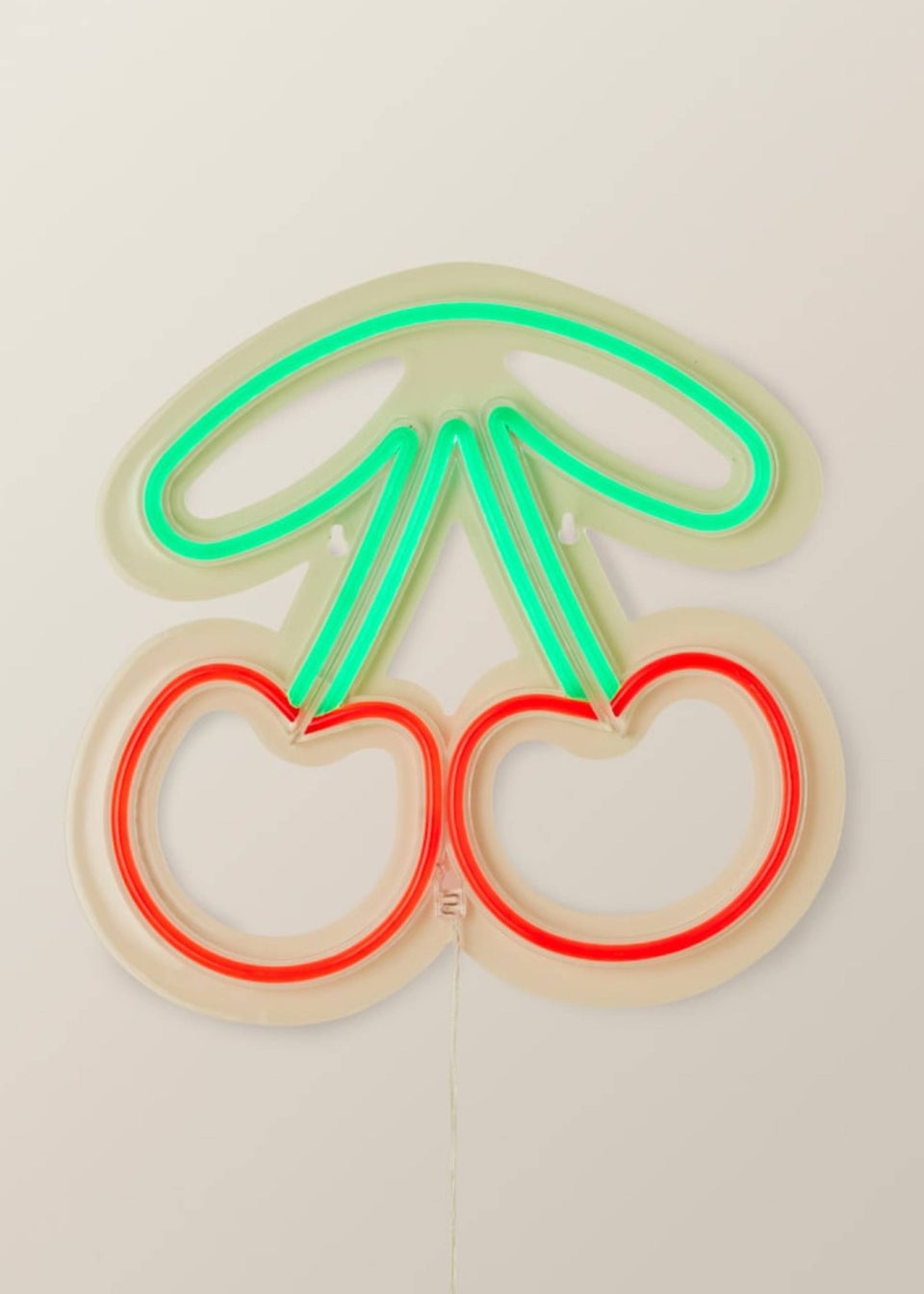 ValueLights Neon Red Cherry Wall Light Integrated LED Novelty Light