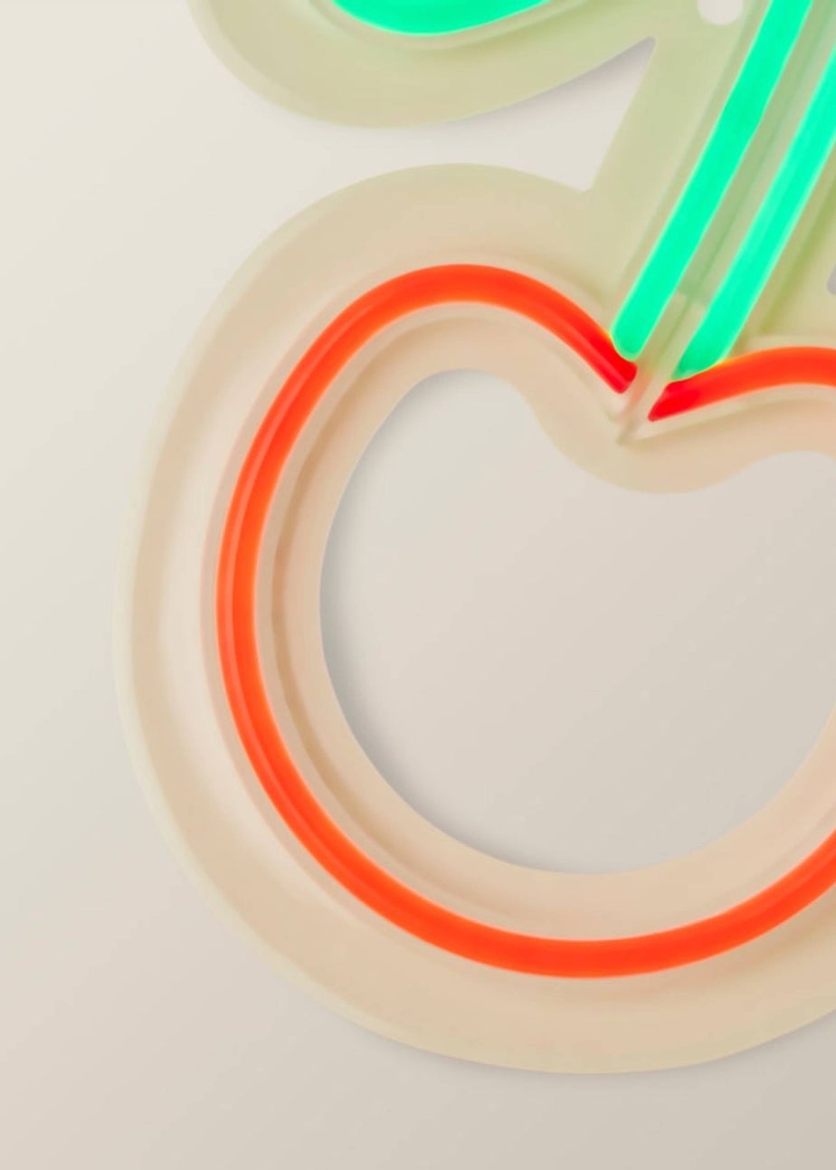 ValueLights Neon Red Cherry Wall Light Integrated LED Novelty Light